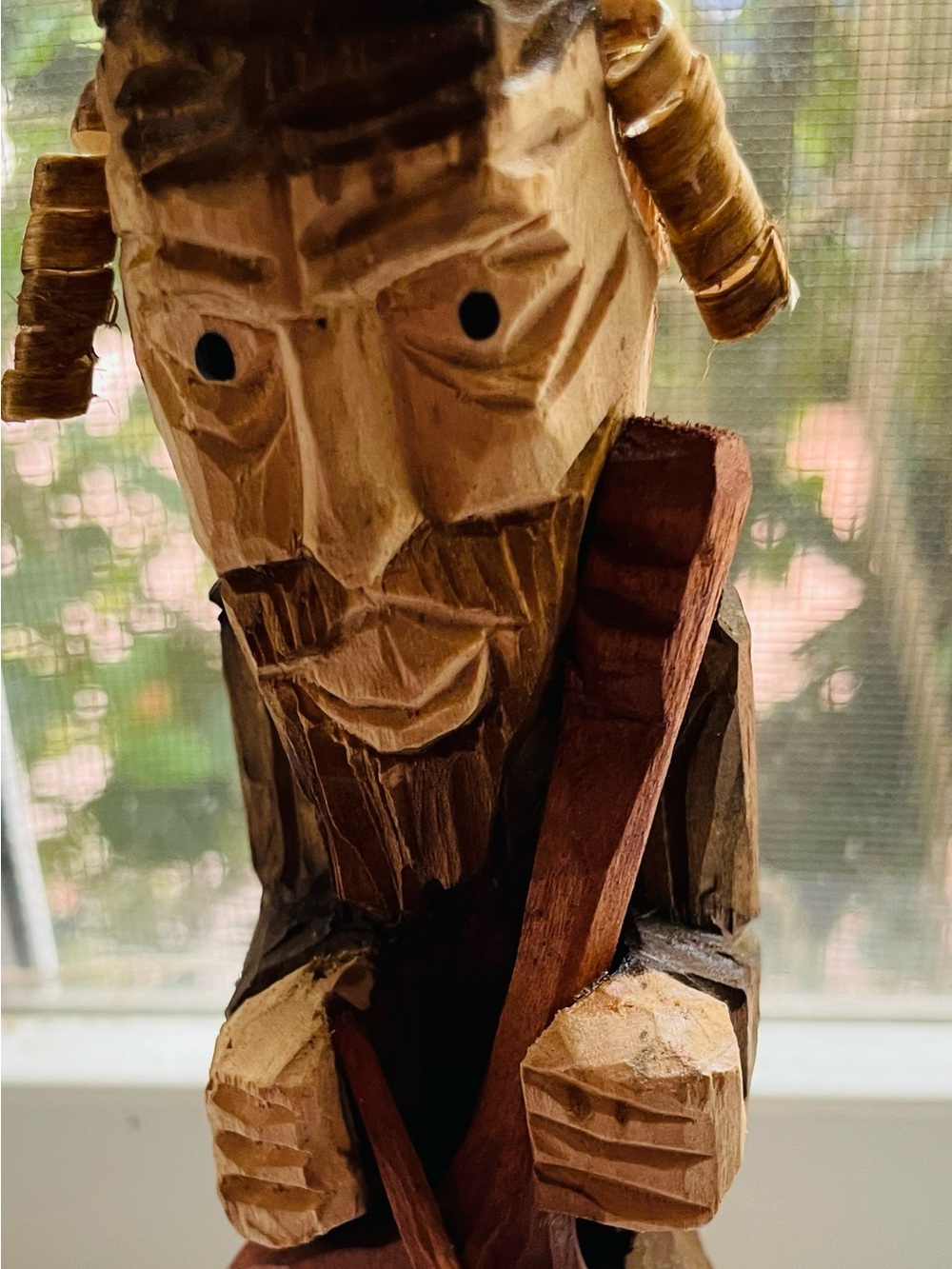 Judaica-Jewish musician playing the Cello-hand carved wood klezemer